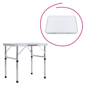 KONDELA Masă de camping pliabiăla, 60 cm, aluminiu/MDF, KEPI TYP 2