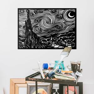 DUBLEZ | Tablou din lemn Vincent van Gogh - Noaptea înstelată