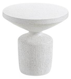 Măsuță de cafea rotundă Sintro 54 cm - terrazzo alb