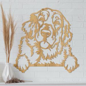DUBLEZ | Autocolant din lemn cu câine - Golden Retriever