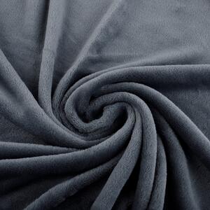 TEMPO-KONDELA DALAT TIP 2, pătură de pluş, gri închis, 180x220 cm