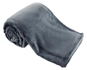 TEMPO-KONDELA DALAT TIP 2, pătură de pluş, gri închis, 180x220 cm