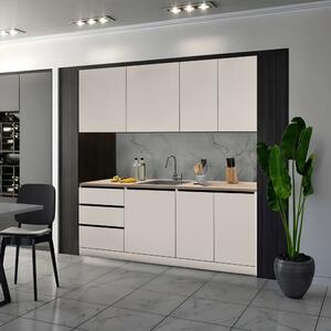 KONDELA Mobilier de bucătărie, 2 m, caşmir, ASTI