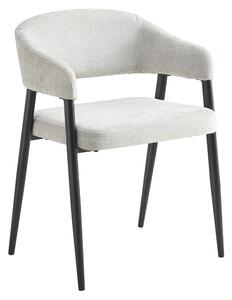 KONDELA Fotoliu de sufragerie design, gri deschis/negru, NIZAR TYP 2