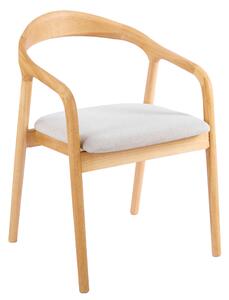 KONDELA Scaun, lemn masiv, natural/gri, TOROL