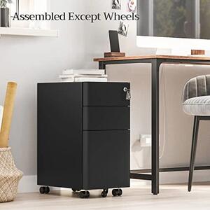 RollBox metalic -Black30 – casetiera metalica de birou -3 sertare
