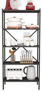 Biblioteca metalica cu 5 rafturi - culoare Antracit, 158x66x35