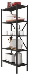 Biblioteca metalica cu 5 rafturi - culoare Antracit, 158x66x35