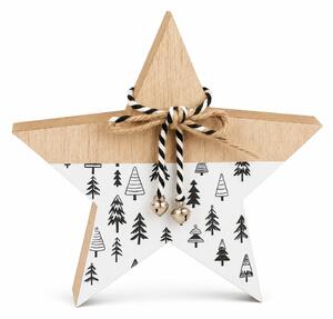 Stea de Craciun din lemn NORDIC FOREST 15,5 cm