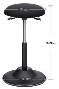 Taburet de birou reglabil pe înălțime 50-70 cm, cu inel de bază antiderapant, fara spatar sau brate