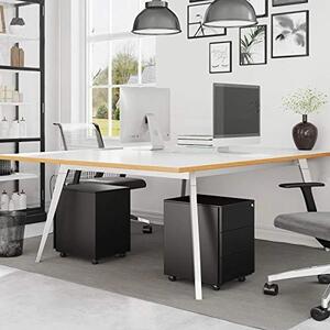 RollBox metalic Black 39/55 – casetiera metalica de birou -3 sertare -39 cm latime 55 inaltime