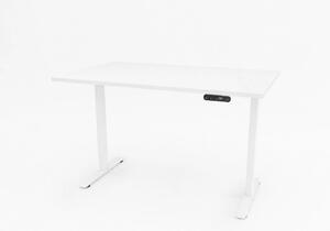 Birou reglabil electric White TerrA6 Light 2026 - cadrul Alb plus blat, 2 motoare, 2 Trepte de inaltime, inaltime 72-115 cm, senzor de coliziune