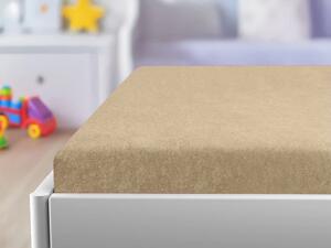 Cearsaf Frotir pentru patut cu elastic, cappuccino 60x120-cm