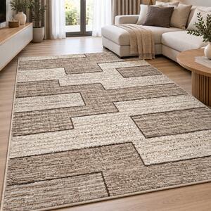 Model Fashion 32002 120, Covor Dreptunghiular, Crem Maro 60x130