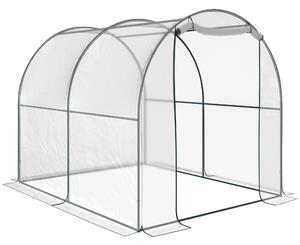 Outsunny Seră de Grădină Tip Tunel, Spațioasă, din PVC, Protecție UV, 250x200x200 cm | Aosom Romania