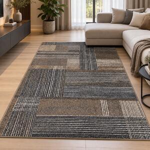 Covor Living Dormitor, Model Kolibri 11561 BG21, Gri Maro Dreptunghi, 80x150
