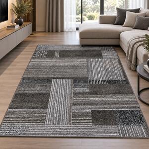 Covor Living Dormitor, Model Kolibri 11561 BG92, Gri Maro Dreptunghi, 80x150