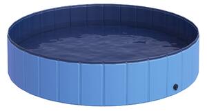 PawHut Piscină Pliabilă PVC pentru Câini, Ușor de Asamblat și Depozitat, Albastru, 140x30cm | Aosom Romania