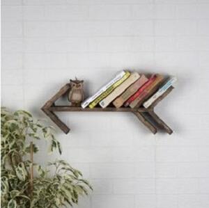 Raft de perete din lemn, seria Wood Homs, 52x20x8 cm, 700209
