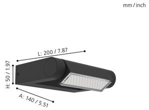 Eglo 98707 - Aplică perete exterior LED BRIANZA LED/4,8W/230V IP44