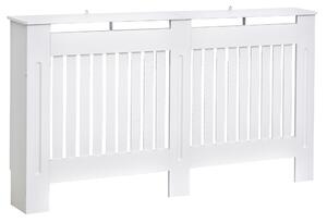 HOMCOM Husă pentru Calorifer din Lamele MDF, 152x19x81 cm, Alb | Aosom Romania