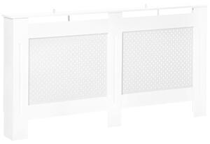 HOMCOM Mască pentru Calorifer din Lemn MDF cu Raft Superior, 151,5x82x19 cm, Alb | Aosom Romania