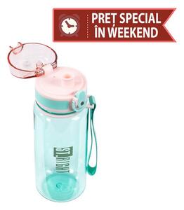 Sticla pentru apa din plastic, 500 ml, St. Right, Mint and Pink
