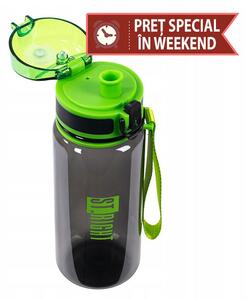 Sticla pentru apa din plastic, 500 ml, St. Right, Black and Green