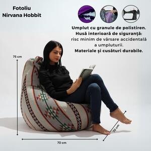 Fotoliu Nirvana Hobbit Pufrelax, Material Textil - Scarlet Letters