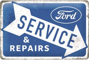 Tablou metalic decorativ Ford Service 20x30 cm