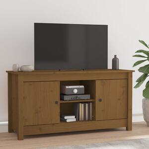Comodă TV, maro miere, 103x36,5x52 cm, lemn masiv de pin