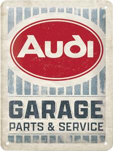 Tablou metalic decorativ Audi-Garage 15x20 cm