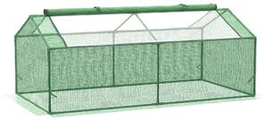 Outsunny Mini sera gradina pentru plante, sera Mica pentru Gradina pe 2 Nivele, pentru legume, fructe din PE, Verde | Aosom Romania