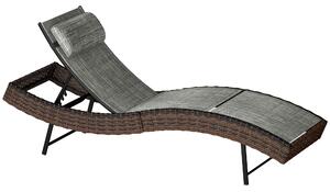 Outsunny chaise longue curbat | Aosom Romania