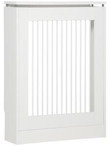 HOMCOM Capac Radiator din MDF si Otel Alb 60x18x84cm Design Simplu si Elegant pentru Acoperire Calorifer | Aosom Romania