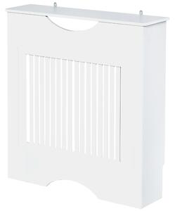 HOMCOM Capac Radiator MDF Alb cu Blat Design Sigur Anti-Inclinare 78x19x82 cm pentru Living si Dormitor | Aosom Romania