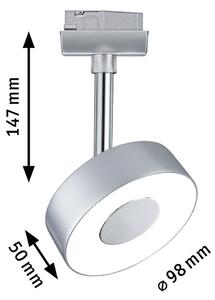Paulmann URail Circle spot LED rotund 2700K crom, Gri, Camera de zi / sufragerie, Metal, Modern