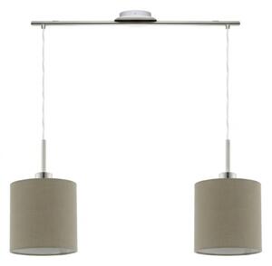 Eglo - Lustră LED TUNJA pe cablu 2xE27/60W/230V taupe