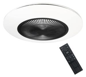 Plafonieră LED dimabilă cu ventilator ARIA LED/38W/230V neagră/albă + telecomandă