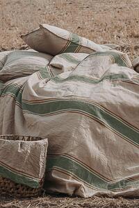 Lenjerie de pat Stonewashed Yarn Dyed Stripe bej 220x200 cm
