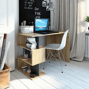 Birou, măsuţă, masă PC, sonoma şi gri, 110 cm - TP302413