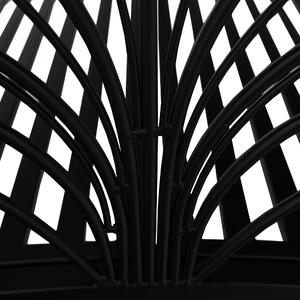 KONDELA Pod decorativ de grădină, metal negru, FRIEDL
