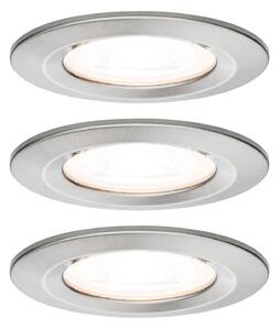 Paulmann 3 spot Nova rotund, IP44, dimabil, fier