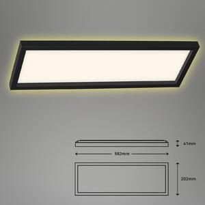 7365 plafonieră LED, 58 x 20 cm, neagră