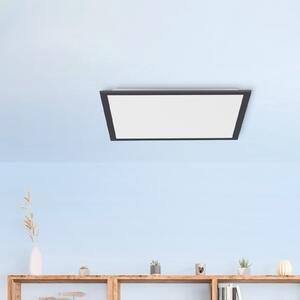 JUST LIGHT. GmbH Plafonieră LED Flat, CCT, negru, 45 x cm, reglabil, Negru, Bucătărie, Plastic, Modern