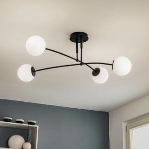 EMIBIG LIGHTING Plafonieră Pregos 4 în negru, becuri, reglabil, Negru, Hol, Metal, Modern