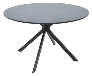 Masa Bucatarie/Dining Rotunda Xenia MDF Finisaj Marmura Neagra Diametru 120 Cm