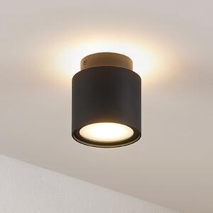 Arcchio plafonieră Walisa, Ø 10 cm, negru, difuzor, GU10