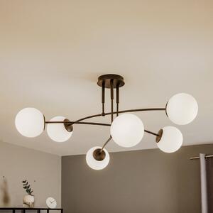 EMIBIG LIGHTING Plafonieră Pregos 6 în negru, becuri, reglabil, Negru, Hol, Metal, Modern