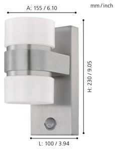 Eglo 96277 - LED Corp de iluminat perete exterior cu senzor ATOLLARI 2xLED/6W